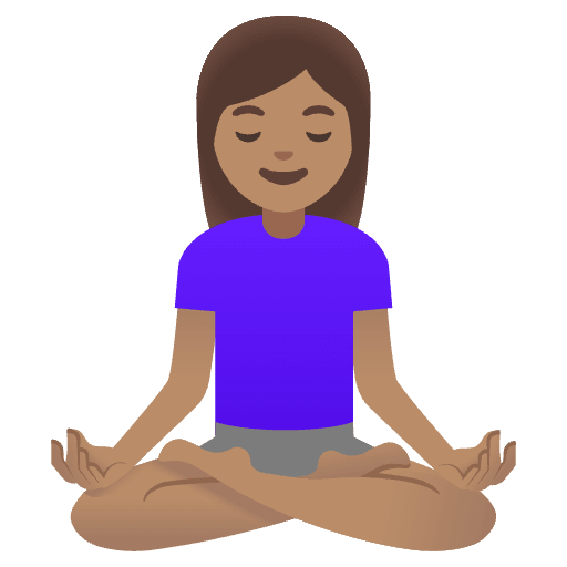Woman In Lotus Position Medium Skin Tone Emoji from Noto Emojis Set