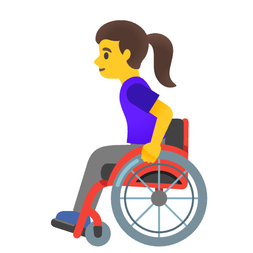 Woman In Manual Wheelchair Emoji from Noto Emoji Set