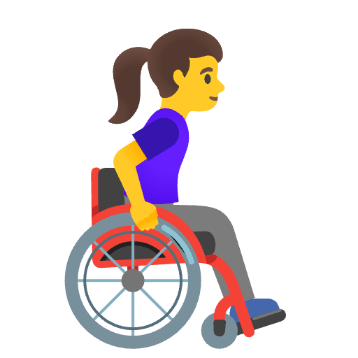 Woman In Manual Wheelchair Facing Right Emoji from Noto Emojis Set
