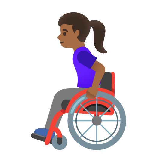 Woman In Manual Wheelchair Medium Dark Skin Tone Emoji from Noto Emojis Set