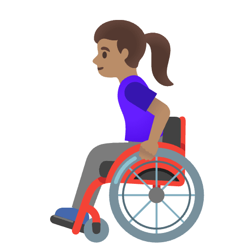 Woman In Manual Wheelchair Medium Skin Tone Emoji from Noto Emoji Set