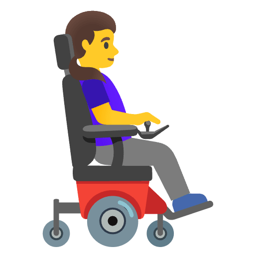 Woman In Motorized Wheelchair Facing Right Element from Noto Emojis Set