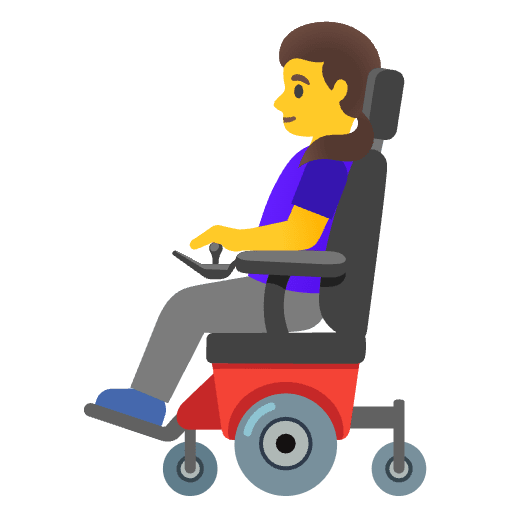 Woman In Motorized Wheelchair Emoji from Noto Emoji Set