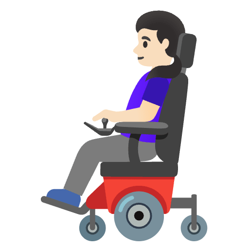 Woman In Motorized Wheelchair Light Skin Tone Element from Noto Emojis Set