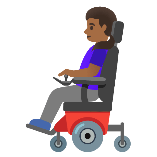 Woman In Motorized Wheelchair Medium Dark Skin Tone Element from Noto Emojis Set