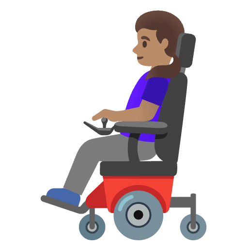 Woman In Motorized Wheelchair Medium Skin Tone Emoji from Noto Emoji Set