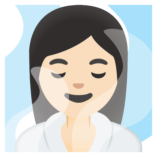 Woman In Steamy Room Light Skin Tone Emoji from Noto Emoji Set