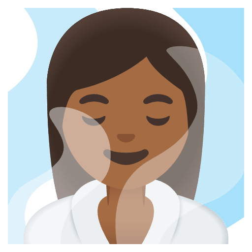 Woman In Steamy Room Medium Dark Skin Tone Element from Noto Emojis Set