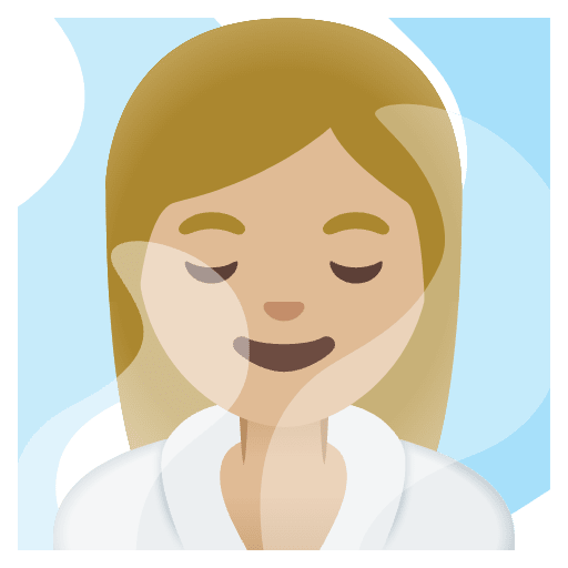 Woman In Steamy Room Medium Light Skin Tone Emoji from Noto Emoji Set