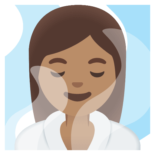 Woman In Steamy Room Medium Skin Tone Emoji from Noto Emoji Set