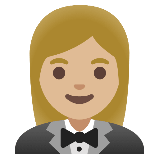 Woman In Tuxedo Medium Light Skin Tone Emoji from Noto Emojis Set