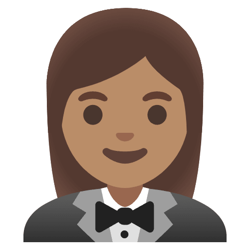 Woman In Tuxedo Medium Skin Tone Emoji from Noto Emoji Set