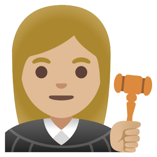 Woman Judge Medium Light Skin Tone Emoji from Noto Emojis Set