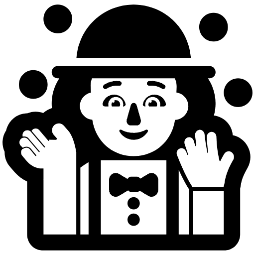 Woman Juggling High Contrast Default Emoji from Fluent Emoji High Contrast Set