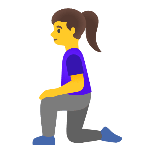 Woman Kneeling Emoji from Noto Emojis Set