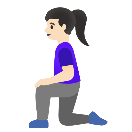 Woman Kneeling Light Skin Tone Emoji from Noto Emojis Set