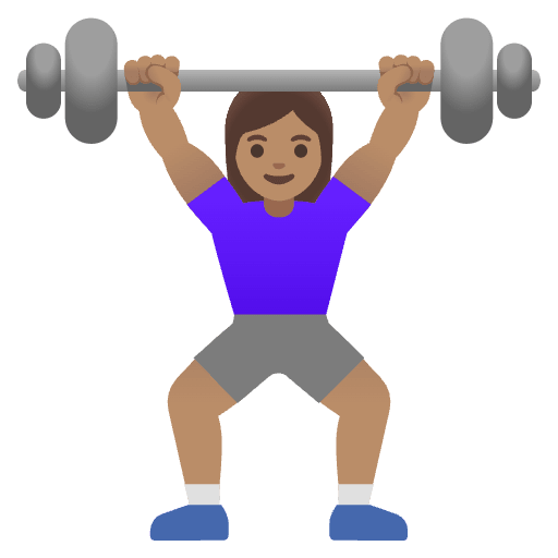 Woman Lifting Weights Medium Skin Tone Emoji from Noto Emojis Set
