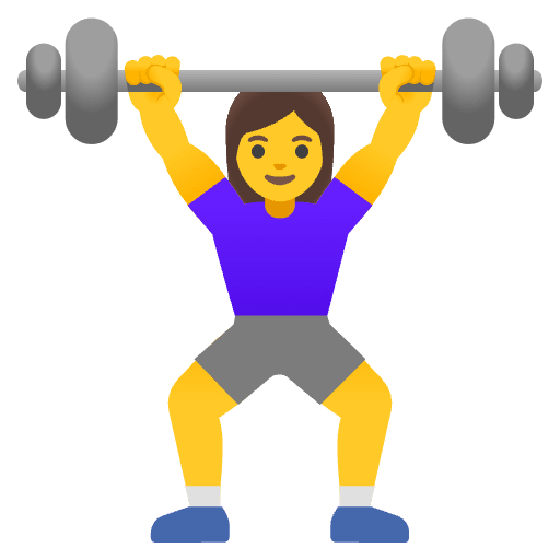 Woman Lifting Weights Emoji from Noto Emojis Set