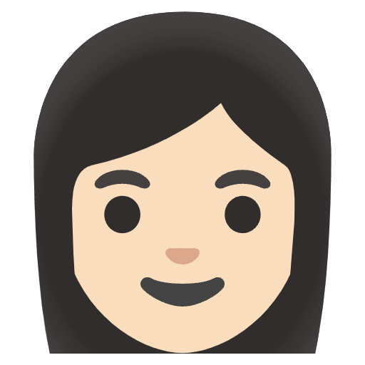 Woman Light Skin Tone Emoji from Noto Emojis Set