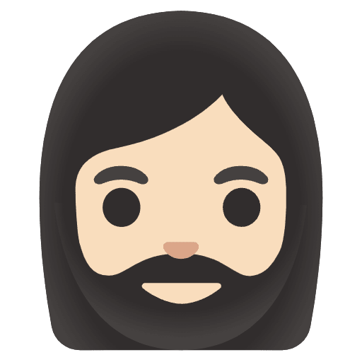 Woman Light Skin Tone Beard Element from Noto Emojis Set