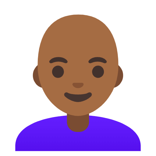 Woman Medium Dark Skin Tone Bald Element from Noto Emojis Set