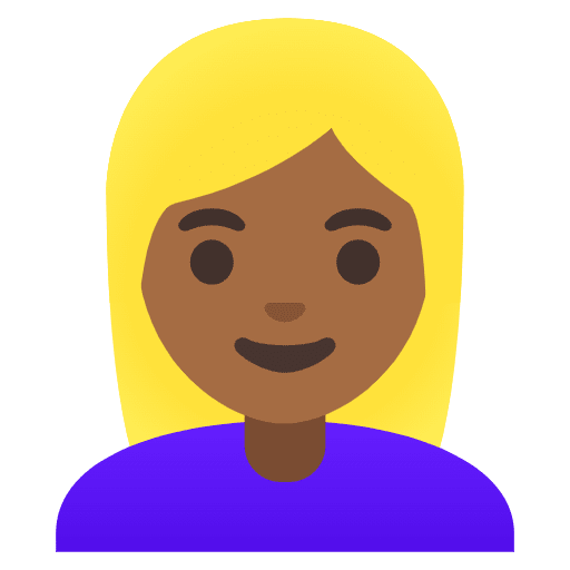 Woman Medium Dark Skin Tone Blond Hair Element from Noto Emojis Set