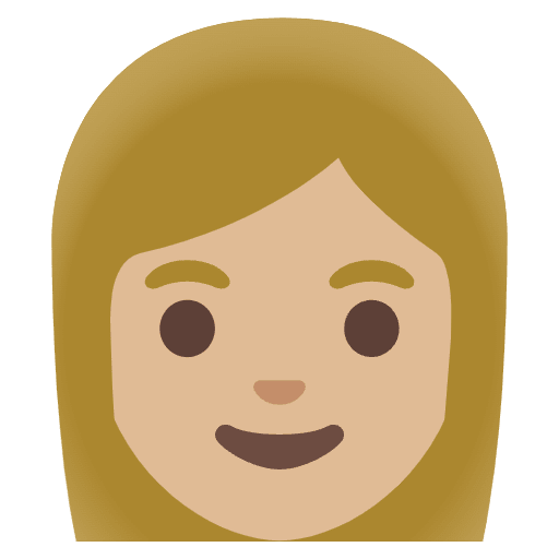 Woman Medium Light Skin Tone Emoji from Noto Emoji Set