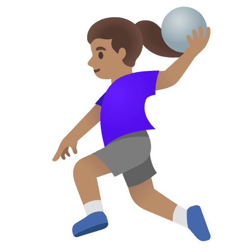 Woman Playing Handball Medium Skin Tone Emoji from Noto Emoji Set