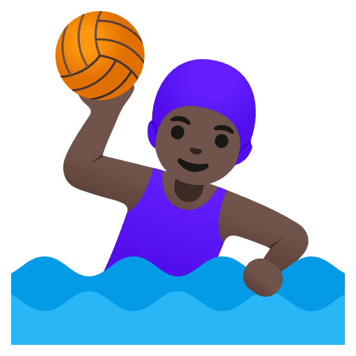 Woman Playing Water Polo Dark Skin Tone Emoji from Noto Emojis Set