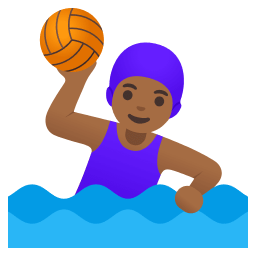 Woman Playing Water Polo Medium Dark Skin Tone Element from Noto Emojis Set