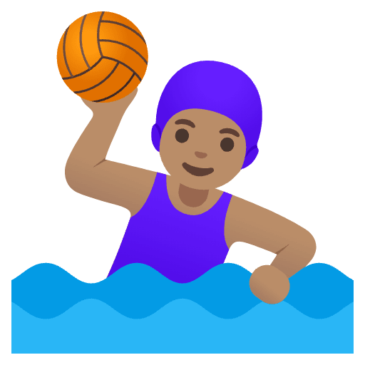 Woman Playing Water Polo Medium Skin Tone Emoji from Noto Emoji Set