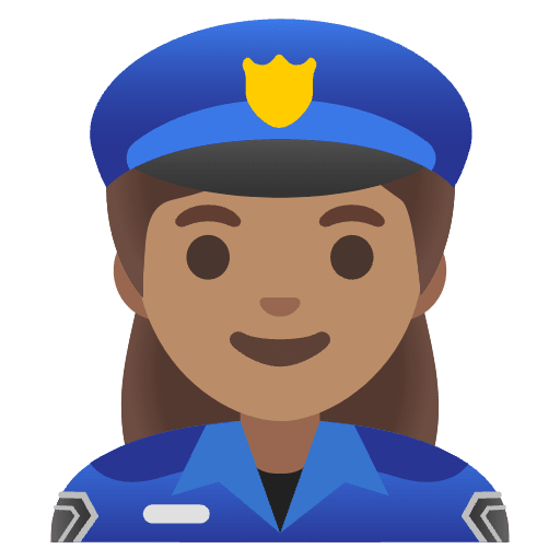 Woman Police Officer Medium Skin Tone Emoji from Noto Emojis Set