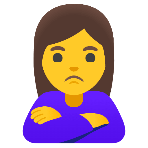 Woman Pouting Emoji from Noto Emojis Set
