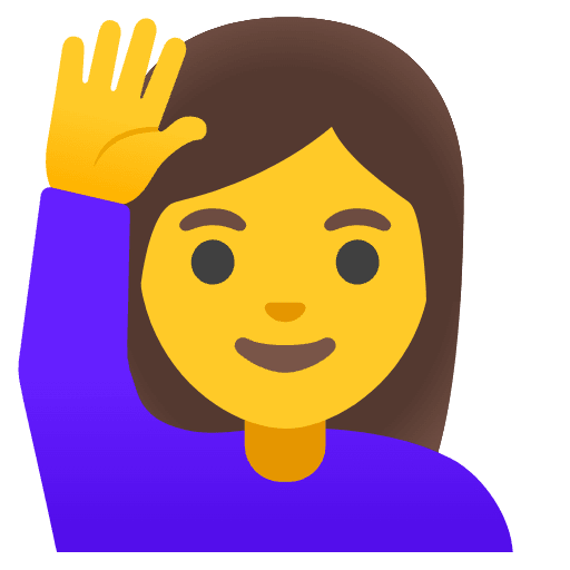 Woman Raising Hand Emoji from Noto Emojis Set