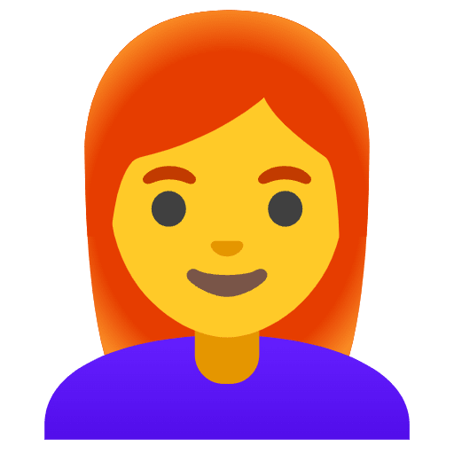 Woman Red Hair Element from Noto Emojis Set