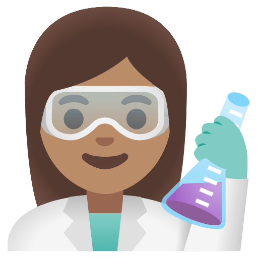 Woman Scientist Medium Skin Tone Emoji from Noto Emojis Set