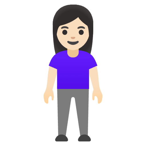 Woman Standing Light Skin Tone Emoji from Noto Emojis Set