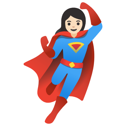 Woman Superhero Light Skin Tone Emoji from Noto Emoji Set