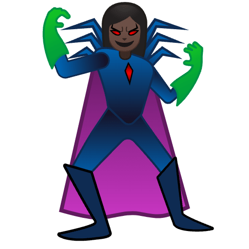 Woman Supervillain Dark Skin Tone Element from Noto Emojis Set