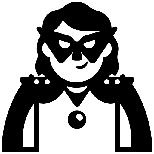 Woman Supervillain High Contrast Default Element from Fluent Emoji High Contrast Set