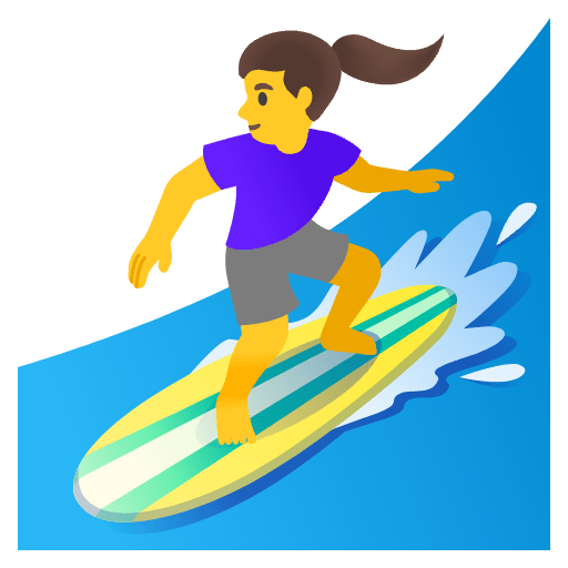 Woman Surfing Emoji from Noto Emoji Set