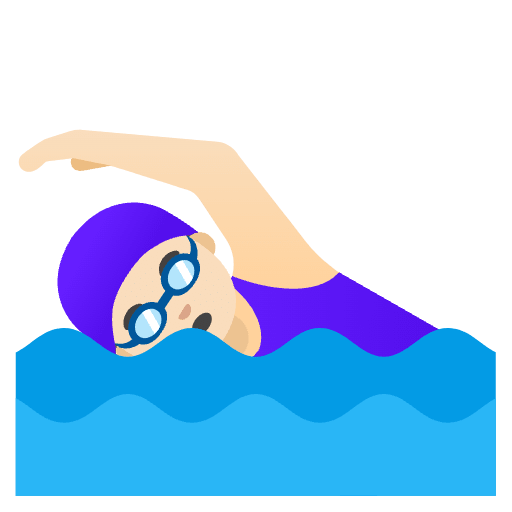 Woman Swimming Light Skin Tone Element from Noto Emojis Set