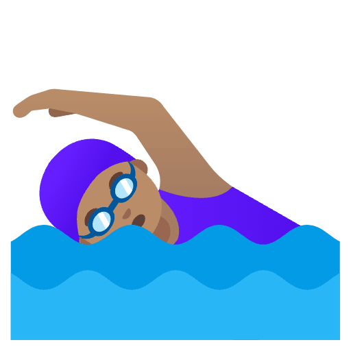 Woman Swimming Medium Skin Tone Element from Noto Emojis Set