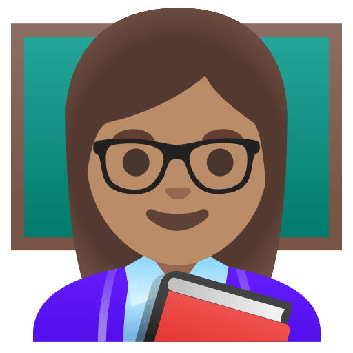 Woman Teacher Medium Skin Tone Element from Noto Emojis Set