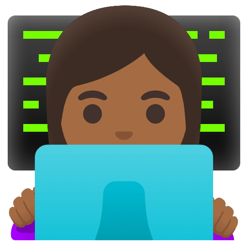Woman Technologist Medium Dark Skin Tone Emoji from Noto Emojis Set