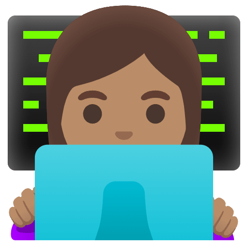 Woman Technologist Medium Skin Tone Emoji from Noto Emoji Set