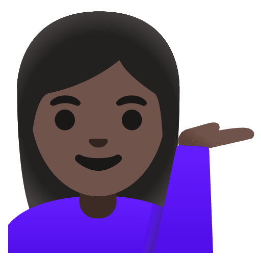 Woman Tipping Hand Dark Skin Tone Element from Noto Emojis Set