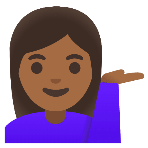 Woman Tipping Hand Medium Dark Skin Tone Emoji from Noto Emojis Set
