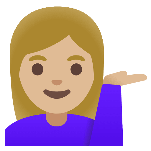 Woman Tipping Hand Medium Light Skin Tone Emoji from Noto Emoji Set