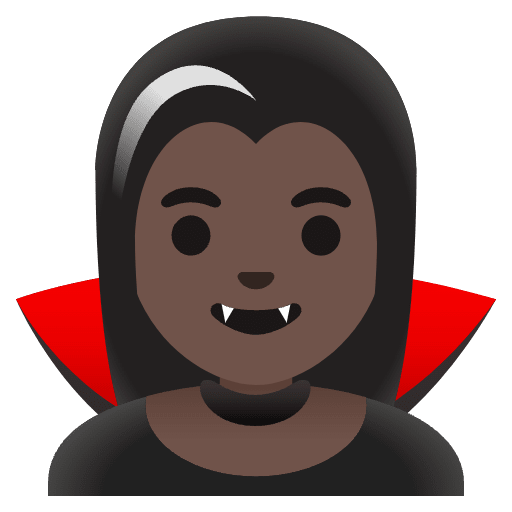 Woman Vampire Dark Skin Tone Emoji from Noto Emojis Set